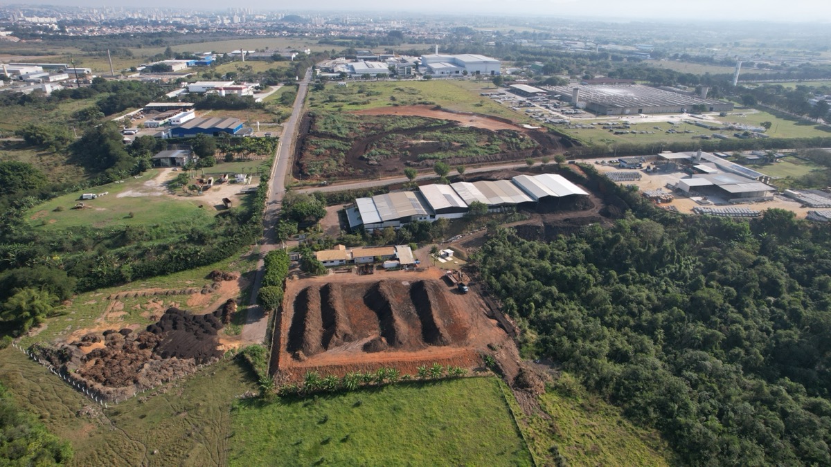 Vista aérea da Natus Solos em Taubaté